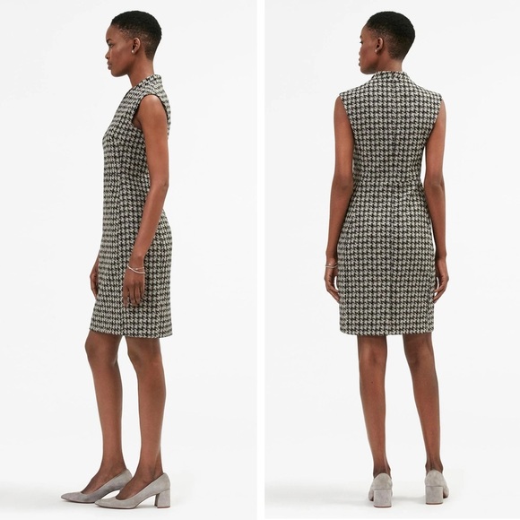 NWT - M.M. LaFleur - The Aditi 2.0—Modern Houndstooth - Black / Sand - Picture 2 of 13